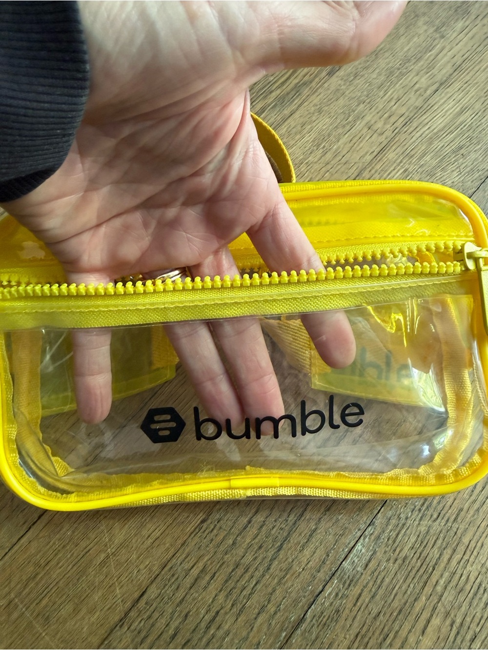 Bumble Dating App Clear Yellow Crossbody Bag Fanny Pack Bag Promo Item - Picture 9 of 9